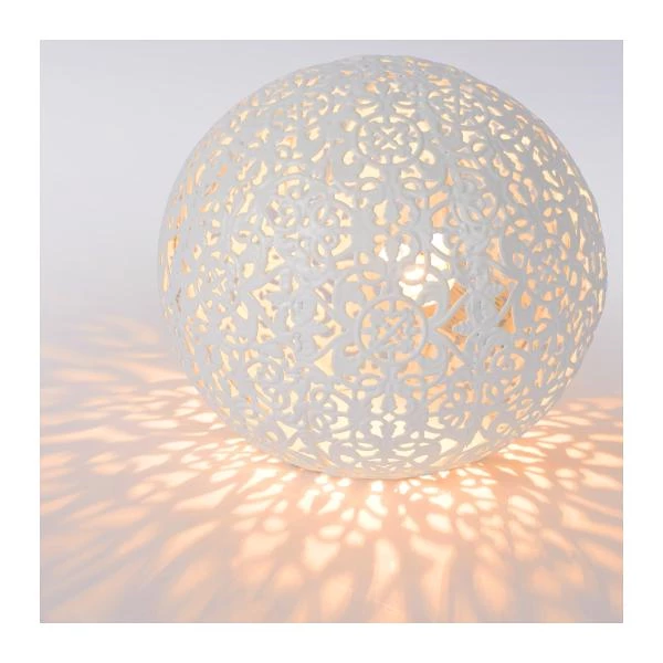 Lucide PAOLO - Lampe de table - Ø 14,5 cm - 1xG9 - Blanc - détail 1